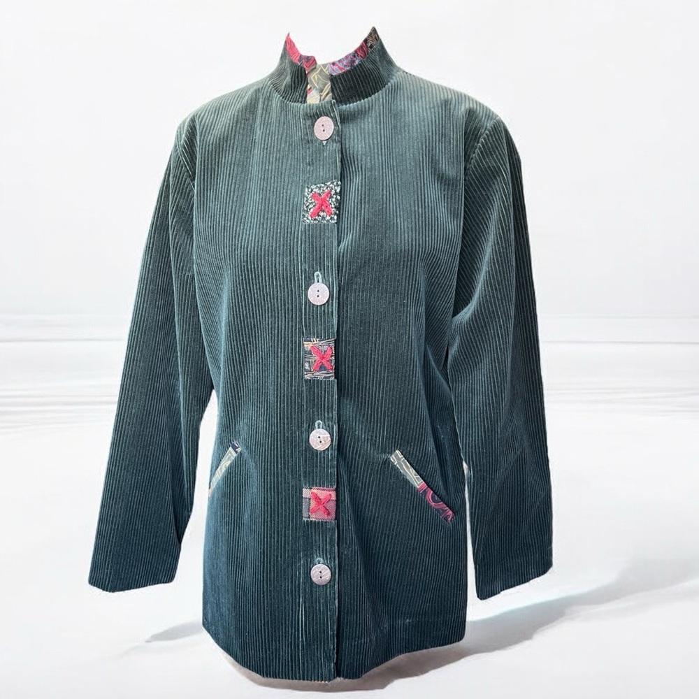 Bets by Canvasbacks Green Corduroy Jacket XS
